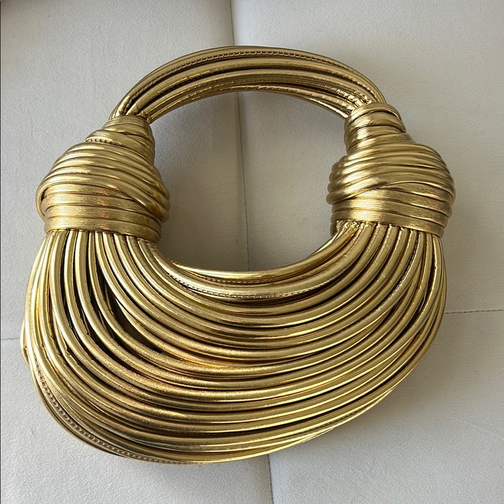 Chic Gold Metallic Handbag